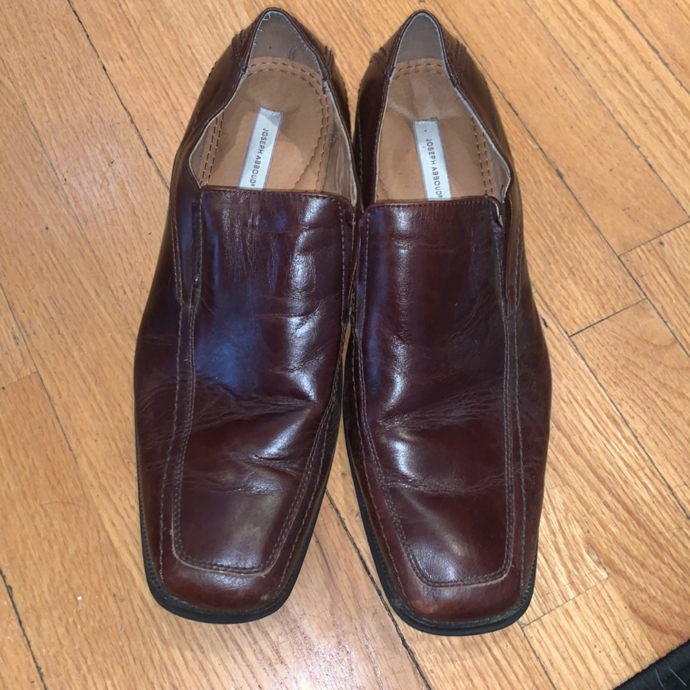 Joseph abboud brown leather dress shoes
